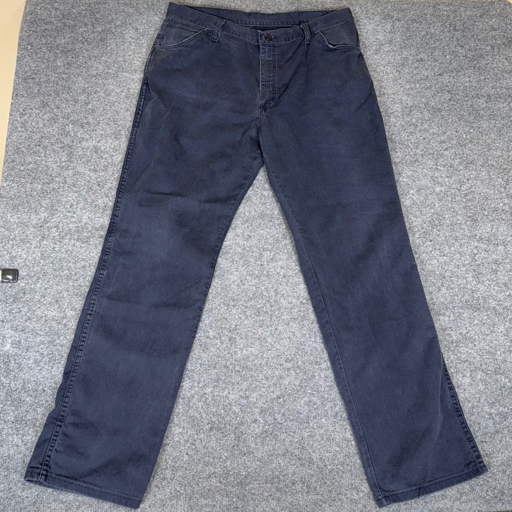 Bulwark‎ FR Work Pants Mens 36x33 Blue Flame Resistant CAT2 Industrial Safety